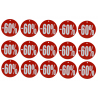 Tabliczki promocyjne kółka -60% małe (100szt)