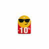 Tabliczki promocyjne emotikony -10% małe (100szt)