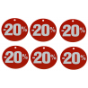 Tabliczki promocyjne kółka -20% średnie (50szt)