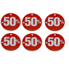 Tabliczki promocyjne kółka -50% średnie (50szt)