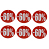 Tabliczki promocyjne kółka -60% średnie (50szt)