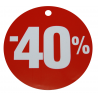 Tabliczki promocyjne kółka -40% duże (1szt)
