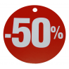 Tabliczki promocyjne kółka -50% duże (1szt)