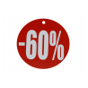 Tabliczki promocyjne kółka -60% duże (1szt)