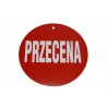 Tabliczki promocyjne kółka "PRZECENA" duże (1szt)