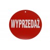 Tabliczki promocyjne kółka "WYPRZEDAŻ" duże (1szt)