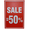 Tabliczki promocyjne wolnostojące "-50%" A-5