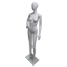 Manekin damski biały połysk BG Z-1 kompletny z szklaną podstawą