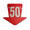 Tabliczki promocyjne emotikony -50% duże (1szt)