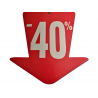 Tabliczki promocyjne emotikony -40% duże (1szt)