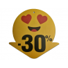 Tabliczki promocyjne emotikony -30% duże (1szt)