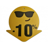 Tabliczki promocyjne emotikony -10% duże (1szt)