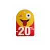 Tabliczki promocyjne emotikony -20% średnie (50szt)