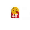 Tabliczki promocyjne emotikony -40% małe (100szt)