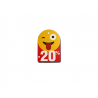 Tabliczki promocyjne emotikony -20% małe (100szt)